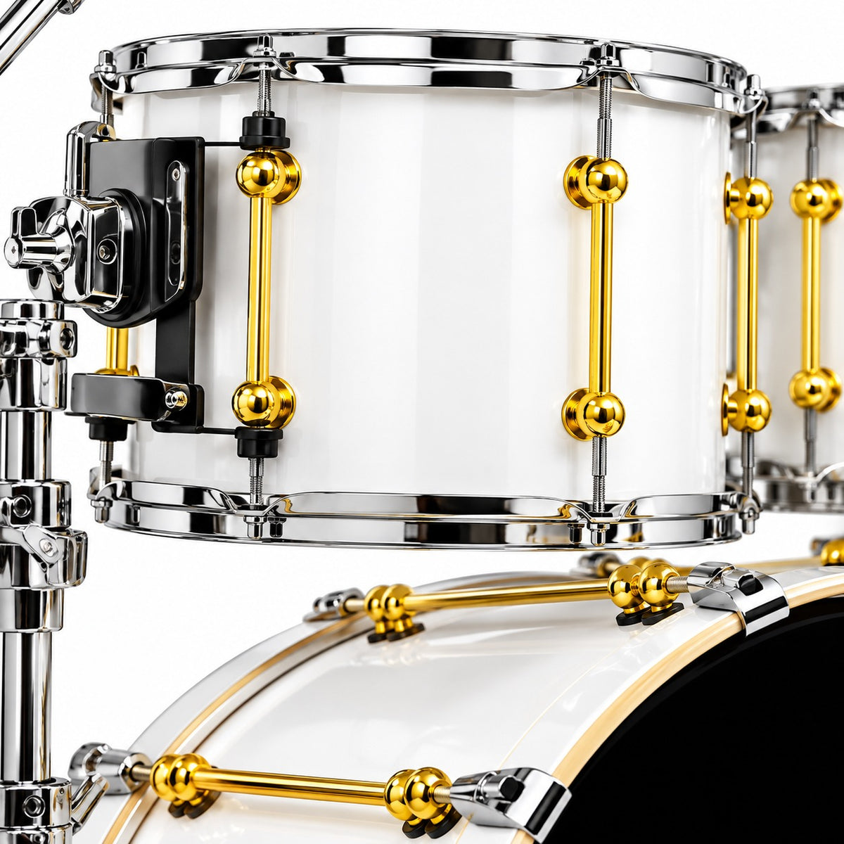 DRUM 8PCS SET WHITE & GOLDEN YAMAHA-007